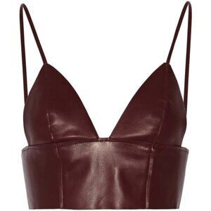 T by Alexander Wang Leather Bralette